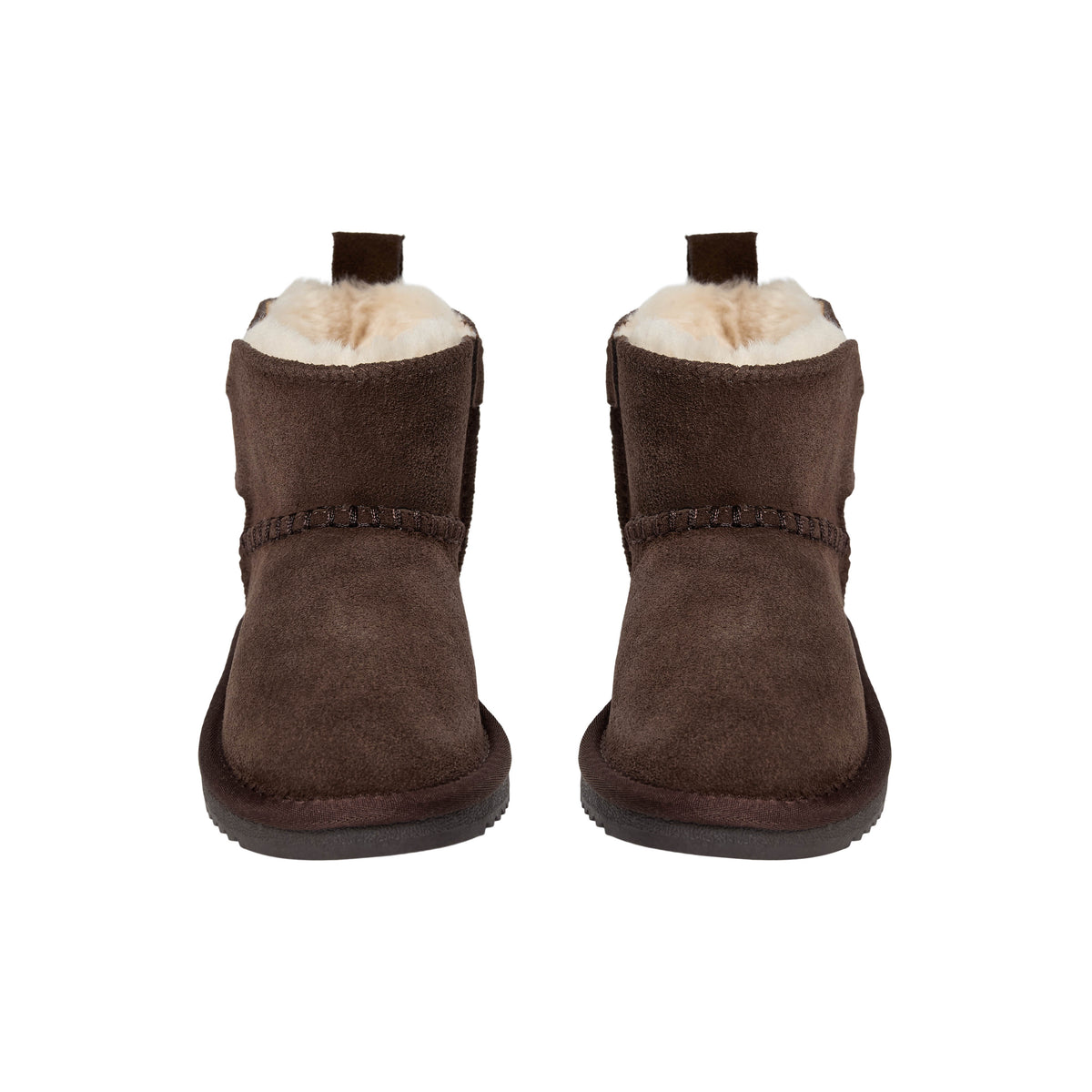 Chaussures enfant doublées en laine ValeKB - Daim - Beige et marron foncé - Sofie Schnoor