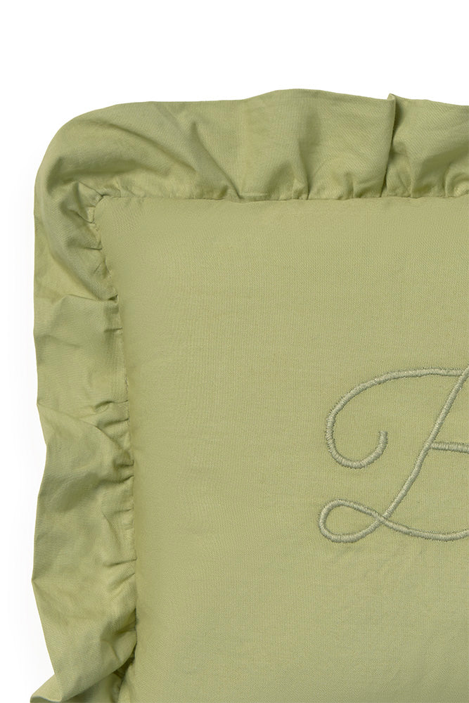 Baby Cushion – Sierkussen met borduursel – Rose & Matcha – 32 × 22 cm – Lorena Canals