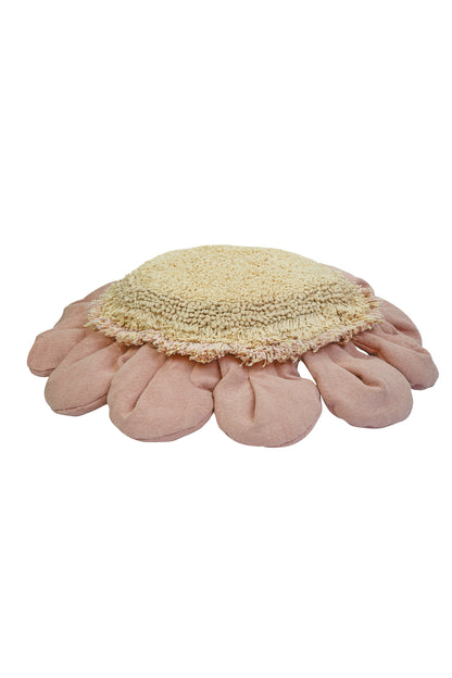 Floor Cushion Pink Daisy – Bloemvormig vloerkussen – Ø 70 cm – Lorena Canals
