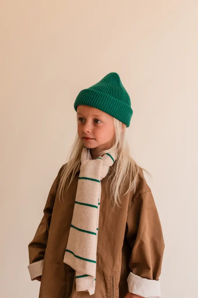 Beanie Fonzie Kids - 100% extra fine Italiaanse merino wol - HVID