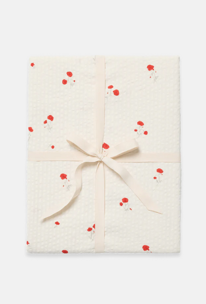 Fitted sheet - Seersucker Fitted Sheet Junior - 70x140 - Organic cotton - Poppy - Garbo & Friends (Copy)