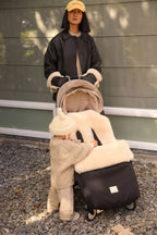 Merino wollen babymuts Teddy Hat - Milk - BINIBAMBA