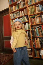 Vest Harvey Kids - 100% extra fine Italiaanse merino wol - HVID