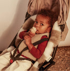 Merinowolle Kinderwagen-Einlage Snuggler® - White Toastie - BINIBAMBA