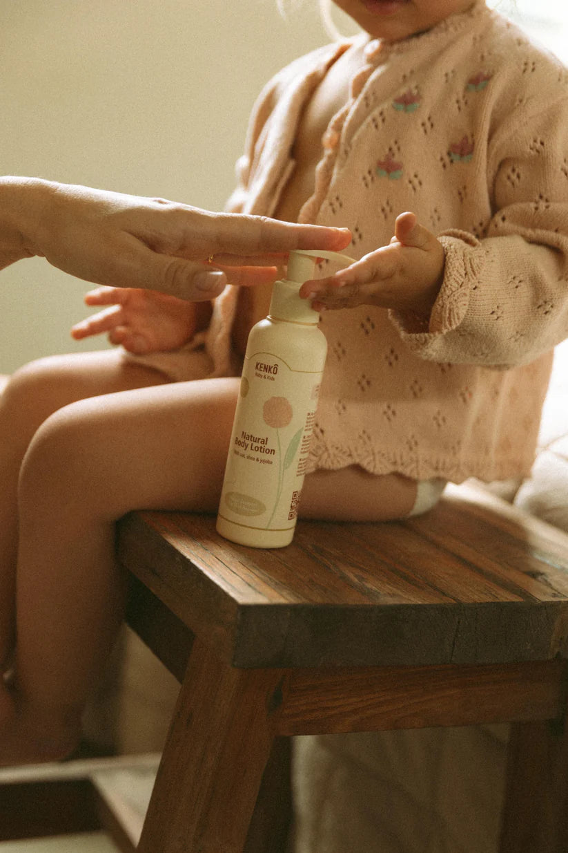 Natural Body Lotion - Baby & Kids - Oat Shea & Jojoba - Organic - Kenkô - productfoto