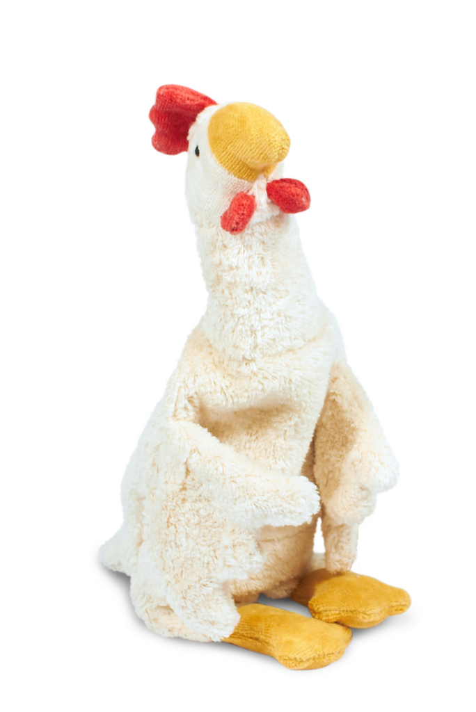 Cuddly Animal - Chicken Small White - Warmteknuffel Kip - Biologisch katoen/Wol - Senger Naturwelt