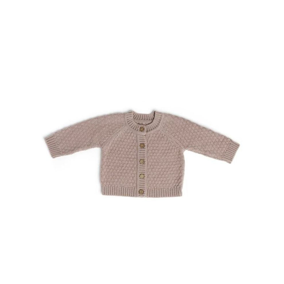 Strickjäckchen - Square knit - Merinowolle - Powder/rosa - Smallstuff