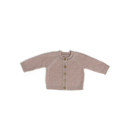 Strickjäckchen - Square knit - Merinowolle - Powder/rosa - Smallstuff