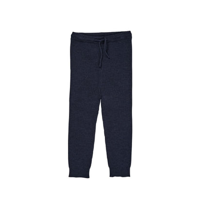 Gestrickte Babyhose - Merino Classic Rib Leggings - Merinowolle - Navy Blue - Copenhagen Colors