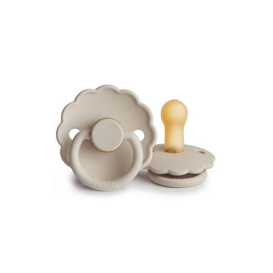 FRIGG latex pacifier - Daisy - Sandstone - 100% natural rubber
