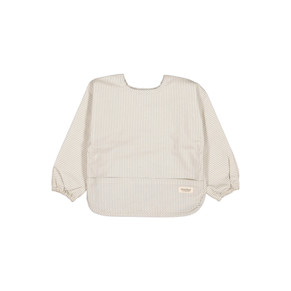 Lätzchen mit langen Ärmeln - Apron LS - Blue stone stripe - Bio-Baumwolle - MarMar Copenhagen