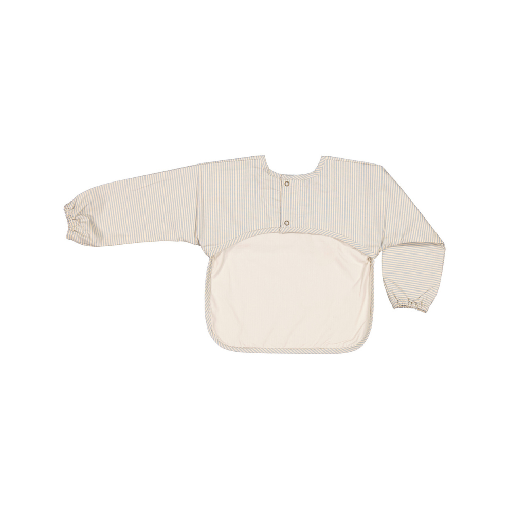 Lätzchen mit langen Ärmeln - Apron LS - Blue stone stripe - Bio-Baumwolle - MarMar Copenhagen