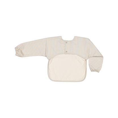 Lätzchen mit langen Ärmeln - Apron LS - Blue stone stripe - Bio-Baumwolle - MarMar Copenhagen
