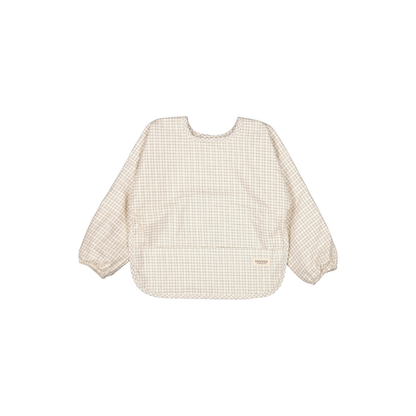 Lätzchen mit langen Ärmeln - Apron LS - Bio-Baumwolle - Deep Lake Check - MarMar Copenhagen