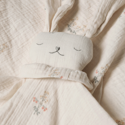 Knuffeldoekje konijn - Biologisch katoen - Muslin Bunny - La Fraise Print - Garbo&Friends