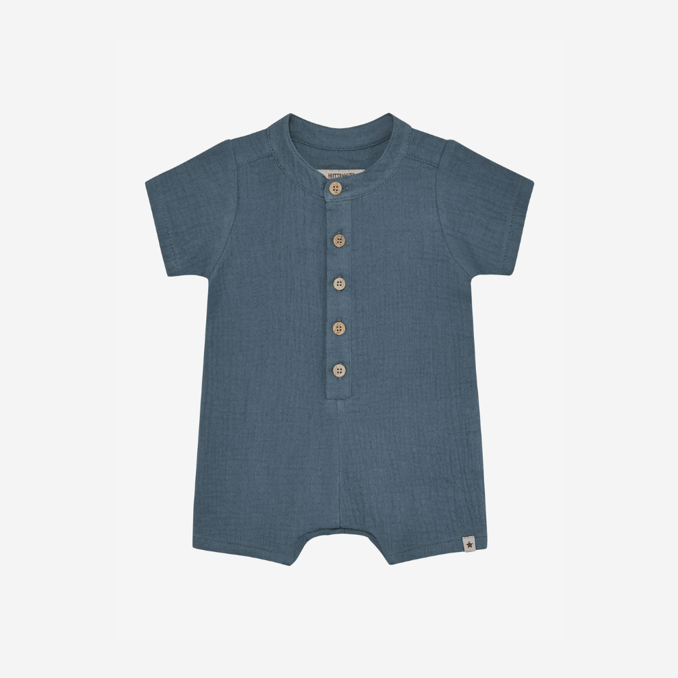 Sommeranzug - Baumwollmusselin - Playsuit SS Musselin - Bering Sea - Huttelihut