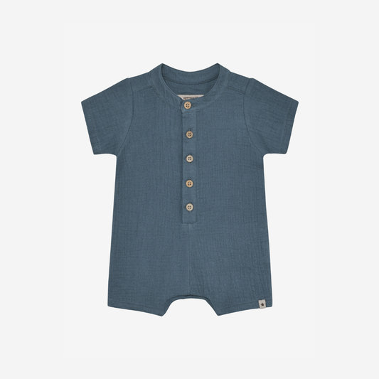 Summer outfit - Cotton muslin - Playsuit SS Muslin - Bering Sea - Huttelihut