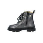 Chunky veterlaars - Leer - Glans zwart - Angulus - productfoto