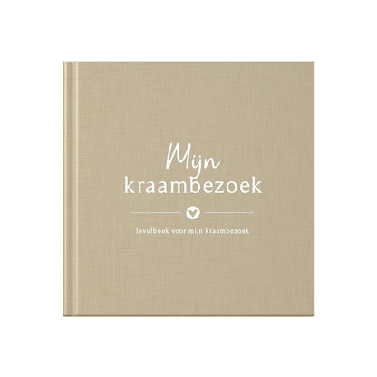 Baby guestbook - My maternity visit - Linen Taupe - Fyllbooks