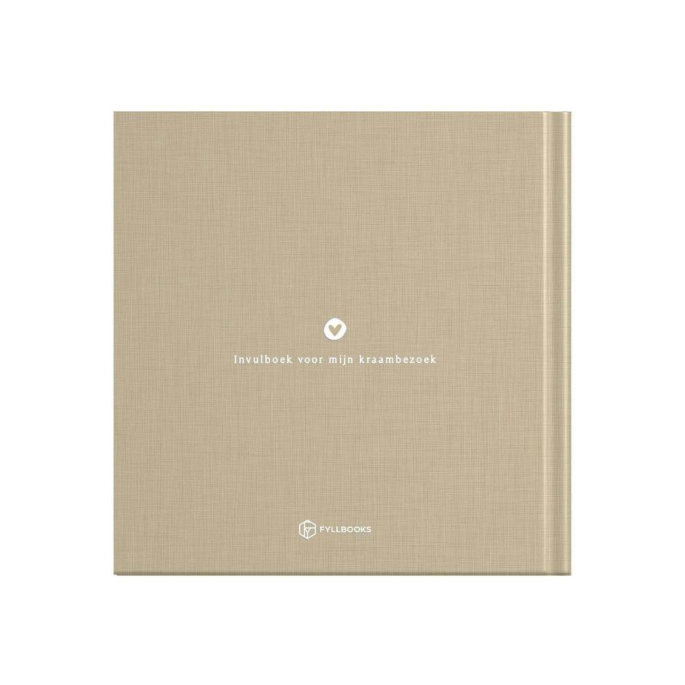 Baby guestbook - My maternity visit - Linen Taupe - Fyllbooks