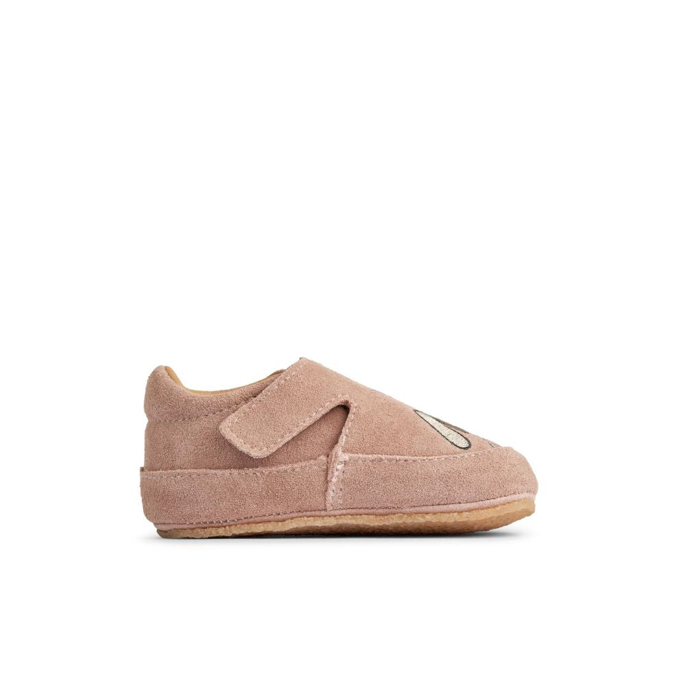 Binnenschoen Pixie - Biologisch katoen - Dusty rouge/roze - Wheat