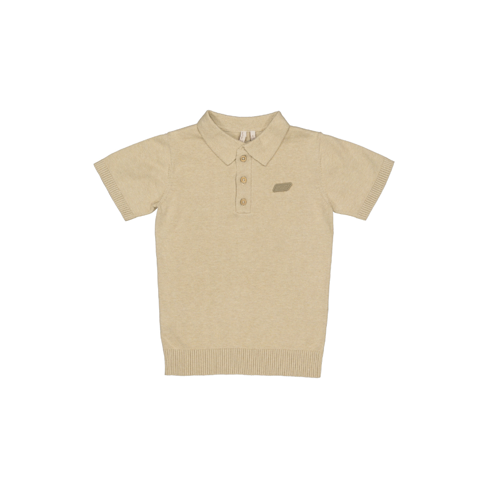 Feingestricktes Poloshirt Benny - Baumwolle - Beige - Levv Labels