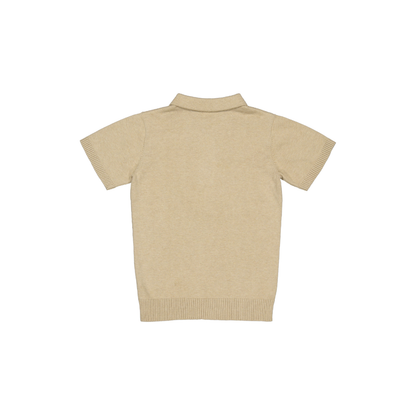 Feingestricktes Poloshirt Benny - Baumwolle - Beige - Levv Labels