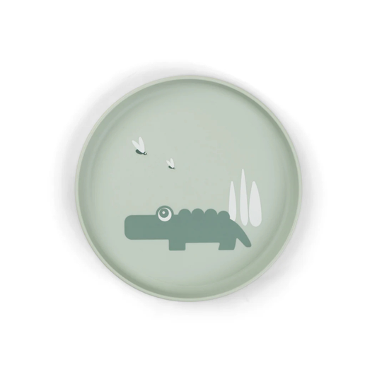 Anti-Rutsch-Teller - Foodie Teller - Croco - Green - Done by Deer