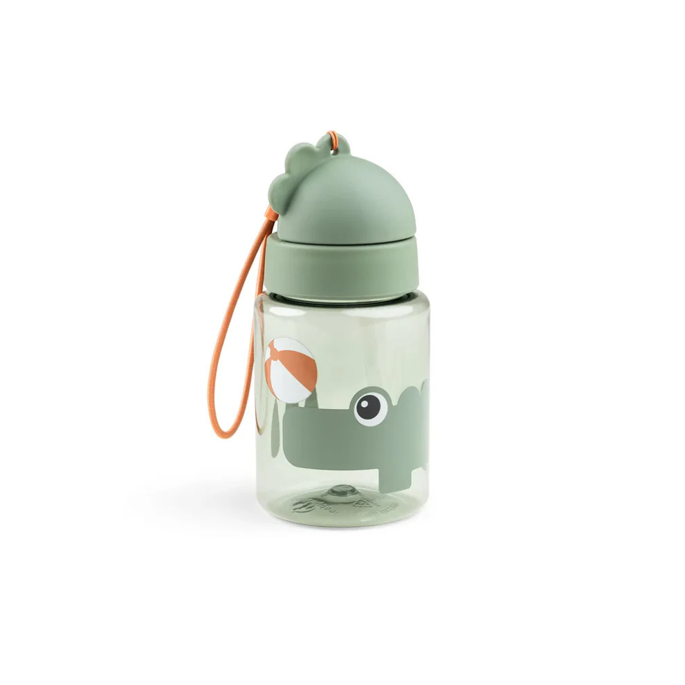 Straw bottle - Playground - Croco/Green - 280 ml - Done by Deer