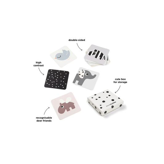 Visual Stimulation Cards - Baby contrast cards 10-pack - Elphee - Colour mix - Done by Deer