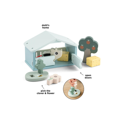 Hölzernes Bauernhof-Set - Tiny Farm Spielset - Dotti - Farbmix - Done by Deer