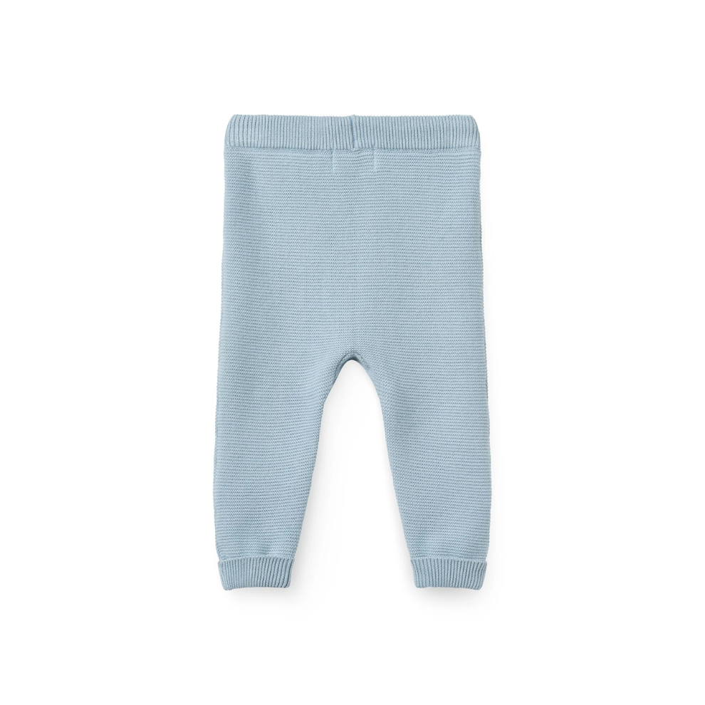 Gebreid broekje - Cotton Baby Leggings -  Biologisch katoen - Blauw/Dusty Blue - Copenhagen Colors