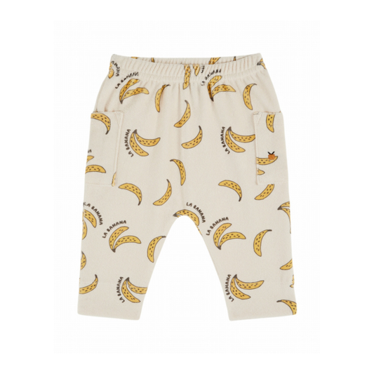 Frottee-Hose - Sarouel Eponge - Bio-Baumwoll-Mix - Bananen/Off-White - Emile et Ida