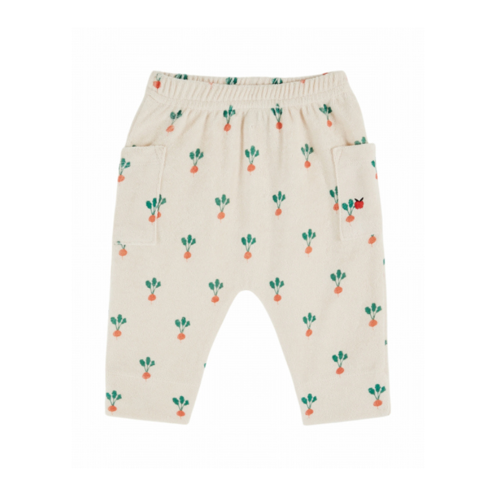 Hose Frottee - Sarouel Eponge - Bio-Baumwoll-Mix - Rote Bete/Off-White - Emile et Ida