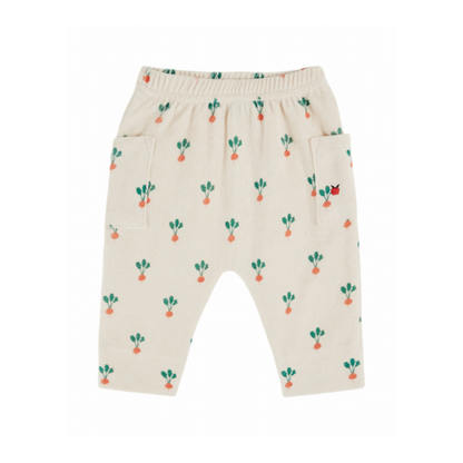 Hose Frottee - Sarouel Eponge - Bio-Baumwoll-Mix - Rote Bete/Off-White - Emile et Ida