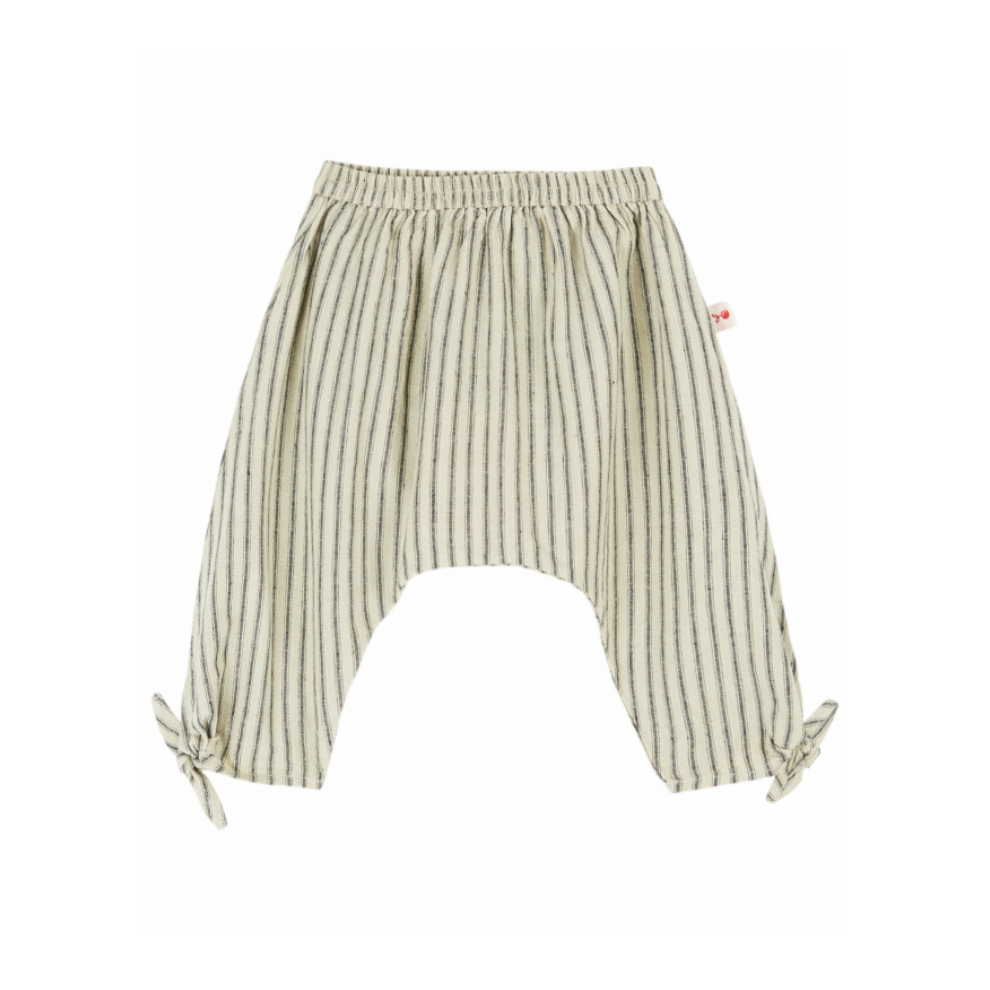 Pinstripe Harem Pants - Sarouel Bebe - Cotton Blend - Emile et Ida