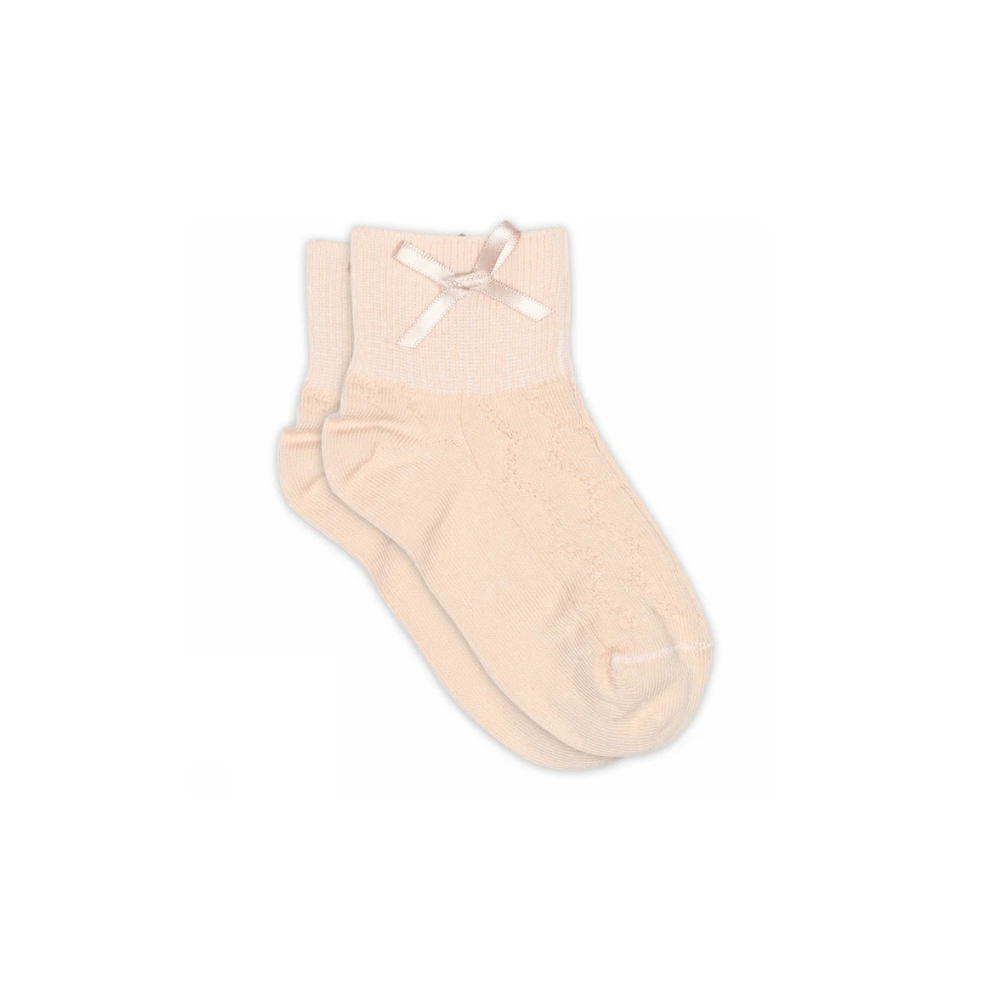 Pointelle-Söckchen mit Schleife - Una short sock bow - MP Denmark