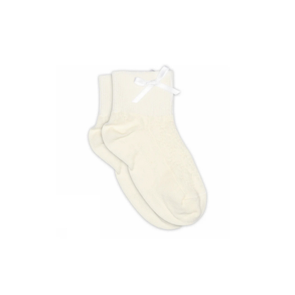 Pointelle-Söckchen mit Schleife - Una short sock bow - MP Denmark