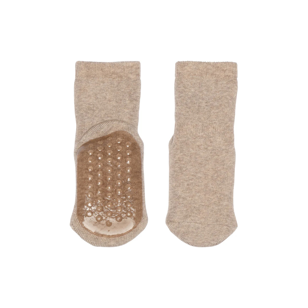 Antirutschsocken - Baumwolle - Beige/Hellbraunmeliert - MP Denmark