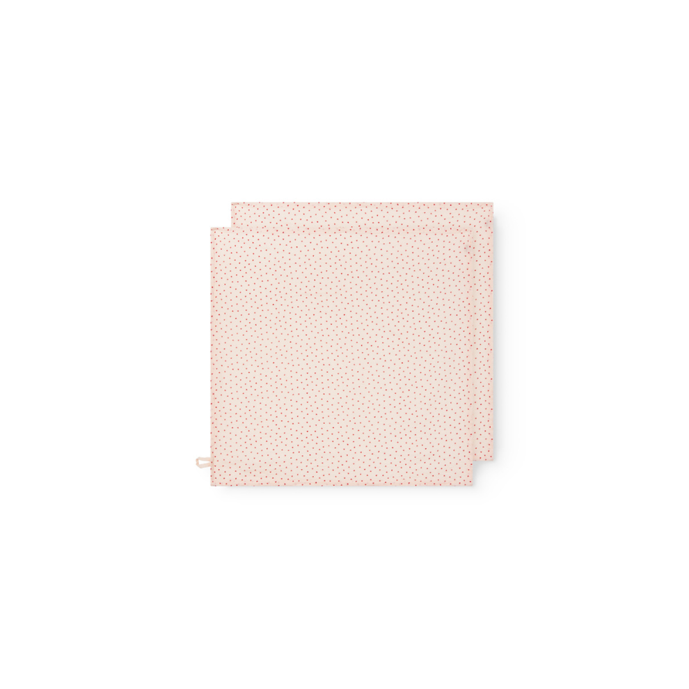 Hydrophile Tücher Ada - 65x65cm - 2er-Pack - Bio-Baumwollmusselin - Happy Hearts/Herzchendruck - MarMar Copenhagen