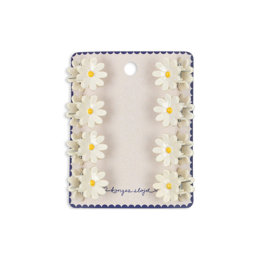 6er Pack Mini-Haarkrallen - Daisy - Kleine Haarspangen - Blümchen - Konges Sløjd