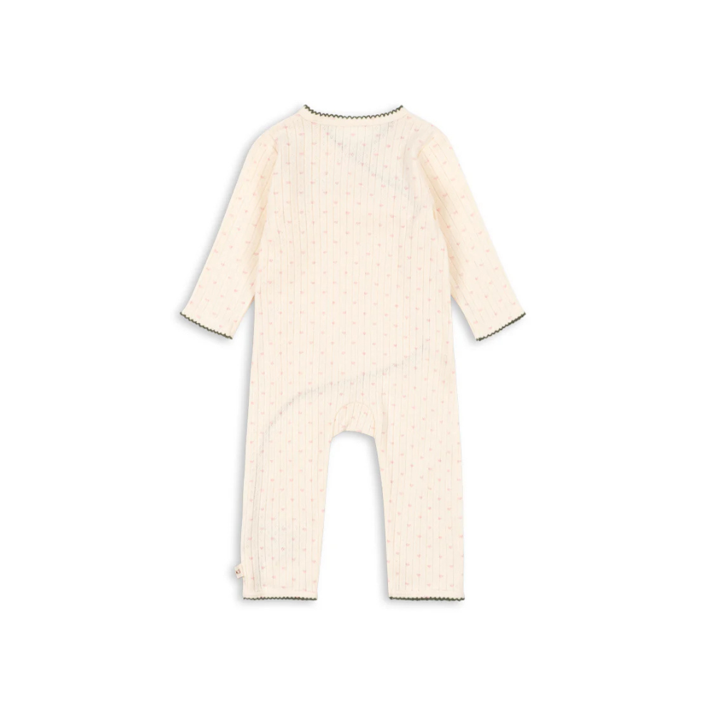 Minnie Newborn Onesie - Overslag Boxpakje met Ajourpatroon - Biologisch Katoen - GOTS - Konges Sløjd