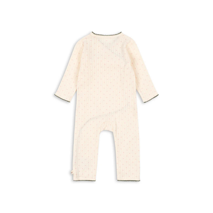 Minnie Newborn Onesie - Overslag Boxpakje met Ajourpatroon - Biologisch Katoen - GOTS - Konges Sløjd