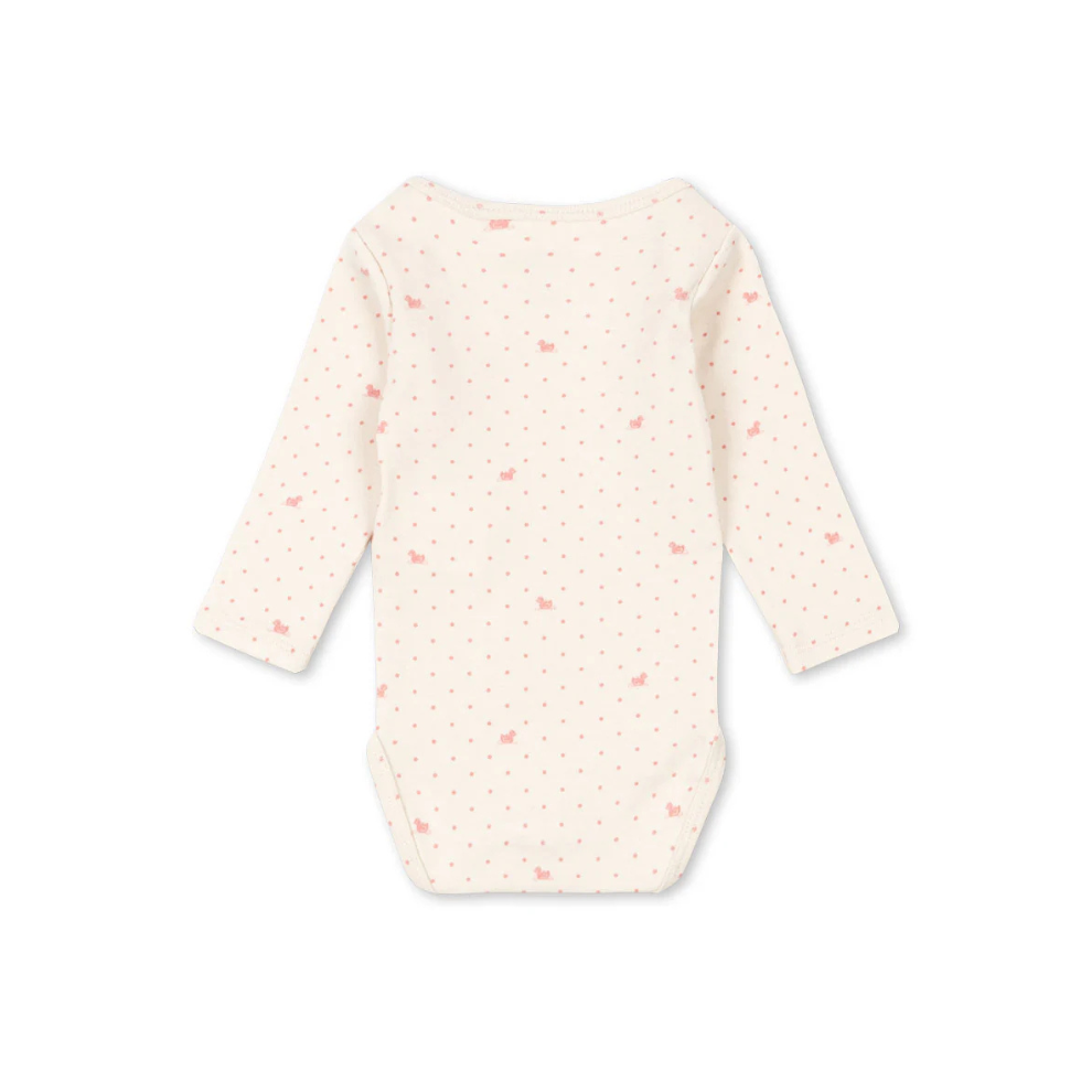 Bello Due LS Body - Lago Rosa - Long Sleeved Bodysuit - Organic Cotton & Modal - Konges Sløjd