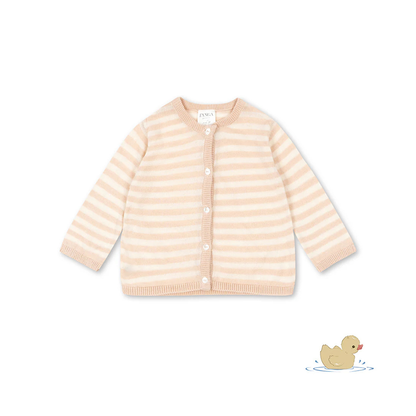 Venti Knit Cardigan - Cameo Rose - Fijngebreid Vestje - Biologisch Katoen - GOTS - Konges Sløjd