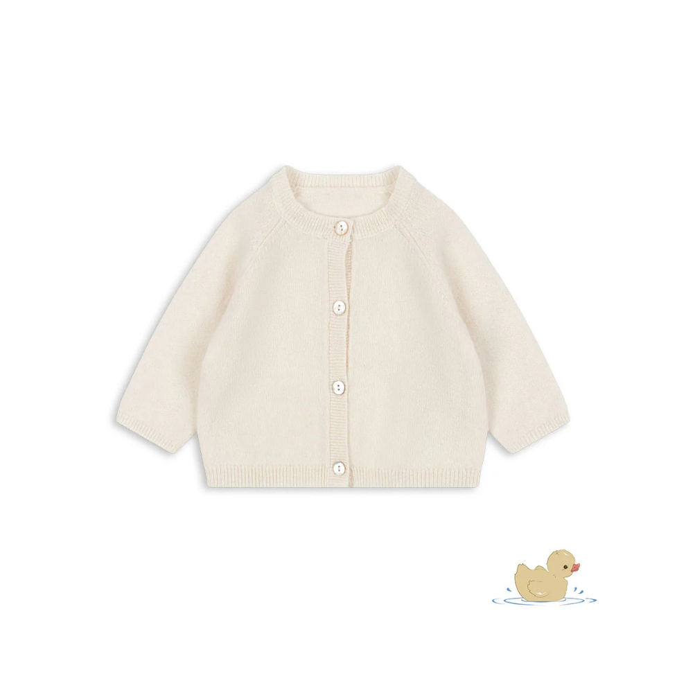 Savora Cardigan - Antique White - Wool Baby Cardigan - Wool - Konges Sløjd