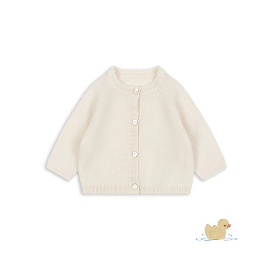 Savora Cardigan - Antique White - Wool Baby Cardigan - Wool - Konges Sløjd