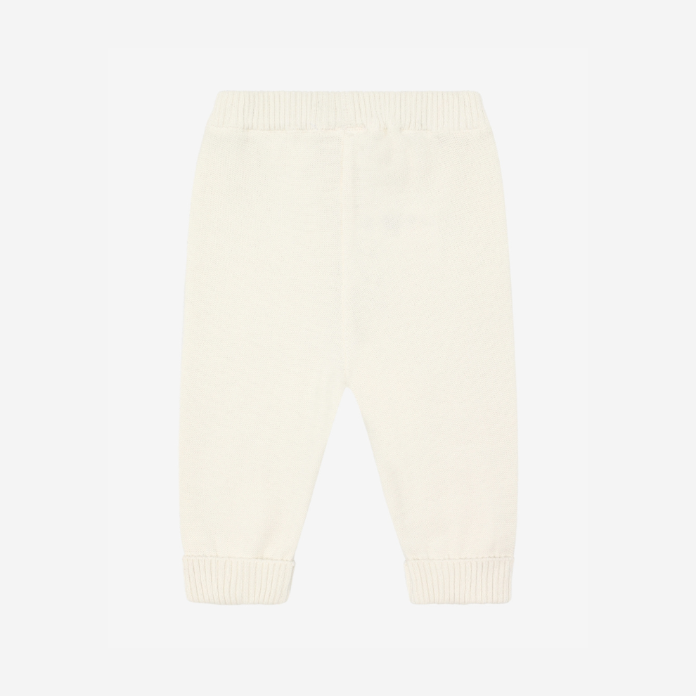 Gestrickte Hose - Bio-Baumwolle - Knit Pants - Antique White - GOTS - Fixoni