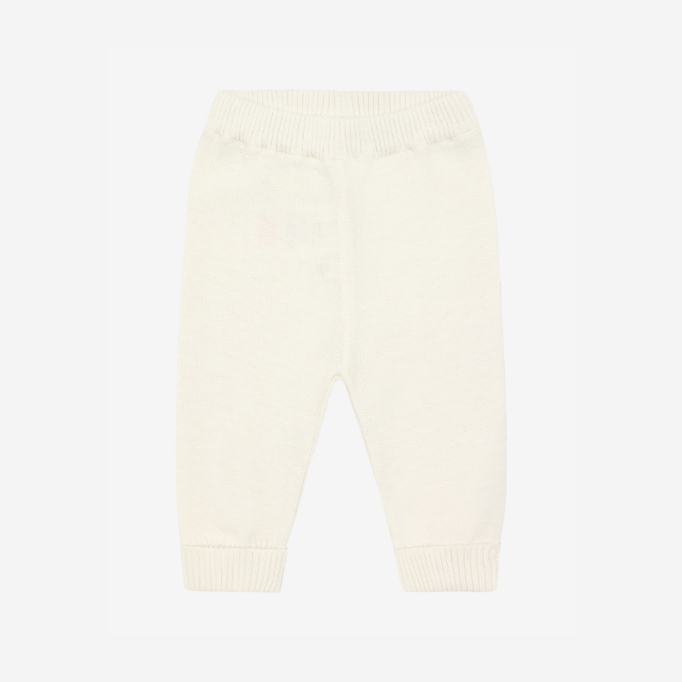 Gestrickte Hose - Bio-Baumwolle - Knit Pants - Antique White - GOTS - Fixoni