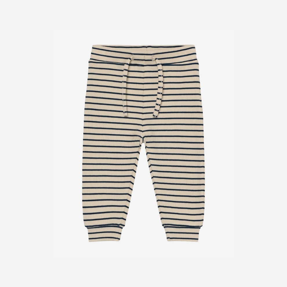 Gestreept Broekje - Rib Stripe Pants - Medieval Blue - Katoen - En Fant